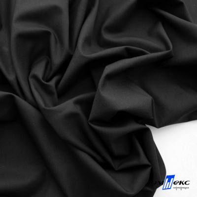 Ткань сорочечная Темза, 80%полиэстр 20%вискоза, 120 г/м2 ш.150 см, цв.черный - купить в Ачинске. Цена 269.93 руб.
