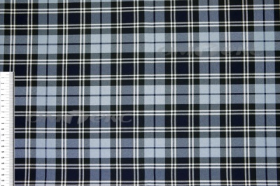 Ткань костюмная клетка Т7274 2004, 220 гр/м2, шир.150см, цвет т.синий/гол/бел - купить в Ачинске. Цена 