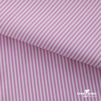 Ткань сорочечная Полоска Кенди, 115 г/м2, 58% пэ,42% хл, шир.150 см, цв.1-розовый, (арт.110) - купить в Ачинске. Цена 306.69 руб.
