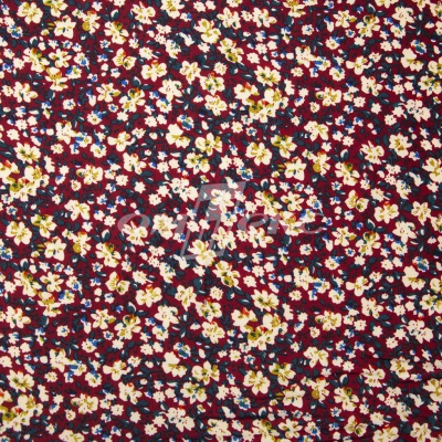 Плательная ткань "Софи" 5.1, 75 гр/м2, шир.150 см, принт растительный - купить в Ачинске. Цена 243.96 руб.