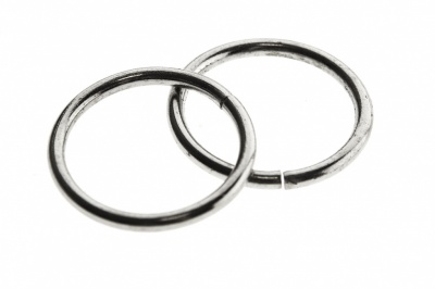 Кольцо металлическое d-15 мм, цв.-никель - купить в Ачинске. Цена: 2.45 руб.
