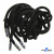 Шнурки #107-05, круглые 130 см, декор.наконечник, цв.чёрный - купить в Ачинске. Цена: 22.56 руб.