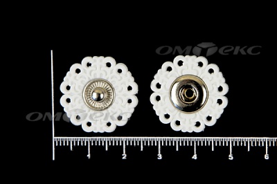 Кнопки пришивные №6 S20мм пластиковые белые - купить в Ачинске. Цена: 9.88 руб.