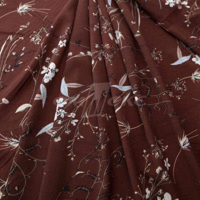Плательная ткань "Фламенко" 2.2, 80 гр/м2, шир.150 см, принт растительный - купить в Ачинске. Цена 239.03 руб.