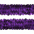 Тесьма с пайетками 12, шир. 30 мм/уп. 25+/-1 м, цвет фиолет - купить в Ачинске. Цена: 1 098.48 руб.
