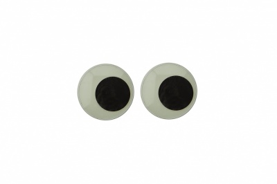 Глазки для игрушек, круглые, с бегающими зрачками, 8 мм/упак.50+/-2 шт, цв. -черно-белые - купить в Ачинске. Цена: 15.88 руб.