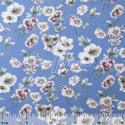 Плательная ткань "Фламенко" 12.1, 80 гр/м2, шир.150 см, принт растительный - купить в Ачинске. Цена 241.49 руб.