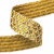 Тесьма с пайетками D16, шир. 35 мм/уп. 25+/-1 м, цвет золото - купить в Ачинске. Цена: 1 281.60 руб.