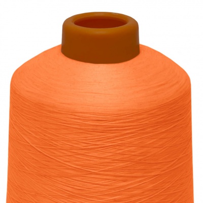 Нитки текстурированные некручёные 457, намот. 15 000 м, цвет оранжевый - купить в Ачинске. Цена: 204.10 руб.