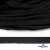 Шнур плетеный d-8 мм плоский, 70% хлопок 30% полиэстер, уп.85+/-1 м, цв.- чёрный - купить в Ачинске. Цена: 735 руб.