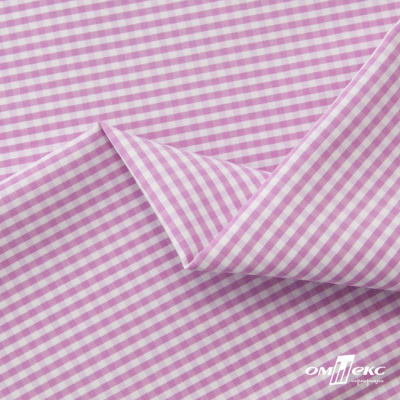 Ткань сорочечная Клетка Виши, 115 г/м2, 58% пэ,42% хл, шир.150 см, цв.1-розовый, (арт.111) - купить в Ачинске. Цена 306.69 руб.