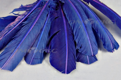 Декоративный Пучок из перьев, перо 23см/синий - купить в Ачинске. Цена: 12.34 руб.