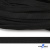 Шнур плетеный (плоский) d-12 мм, (уп.90+/-1м), 100% полиэстер, цв. - черный - купить в Ачинске. Цена: 8.62 руб.