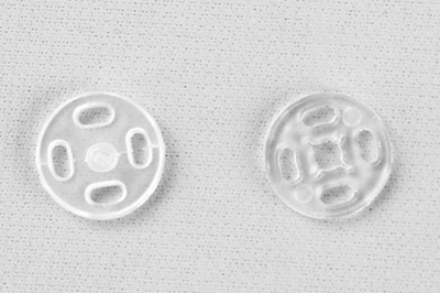 Кнопки пришивные пластиковые 11,5 мм, блистер 24шт, цв.-прозрачные - купить в Ачинске. Цена: 59.44 руб.