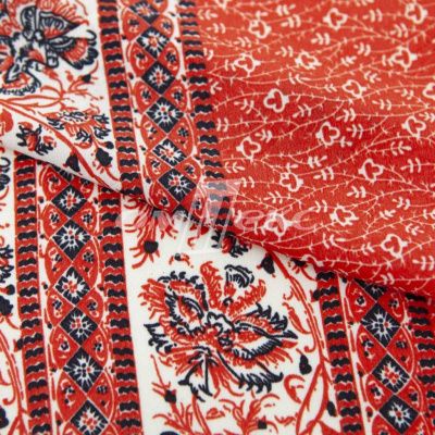 Плательная ткань "Фламенко" 24.1, 80 гр/м2, шир.150 см, принт этнический - купить в Ачинске. Цена 241.49 руб.