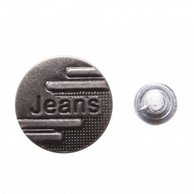 Пуговица джинсовая металлическая, 15 мм, в ассортименте - купить в Ачинске. Цена: 1.62 руб.